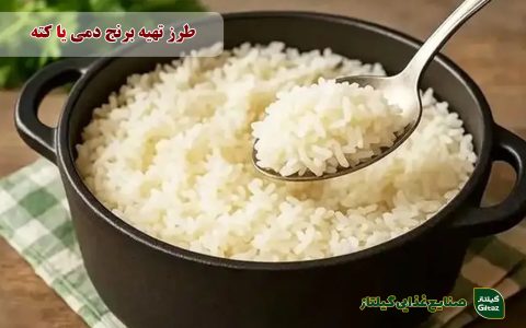 طرز تهیه برنج دمی یا کته